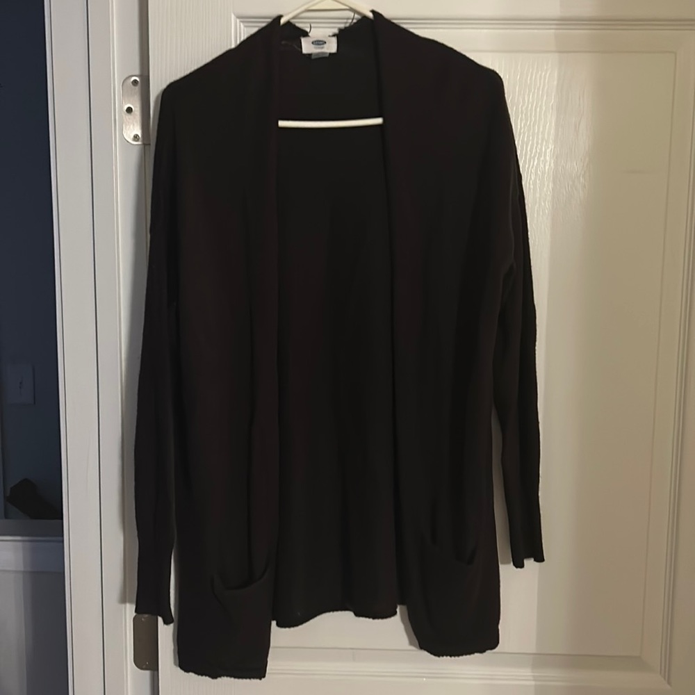 Old Navy open cardigan - deep purple, plum size large